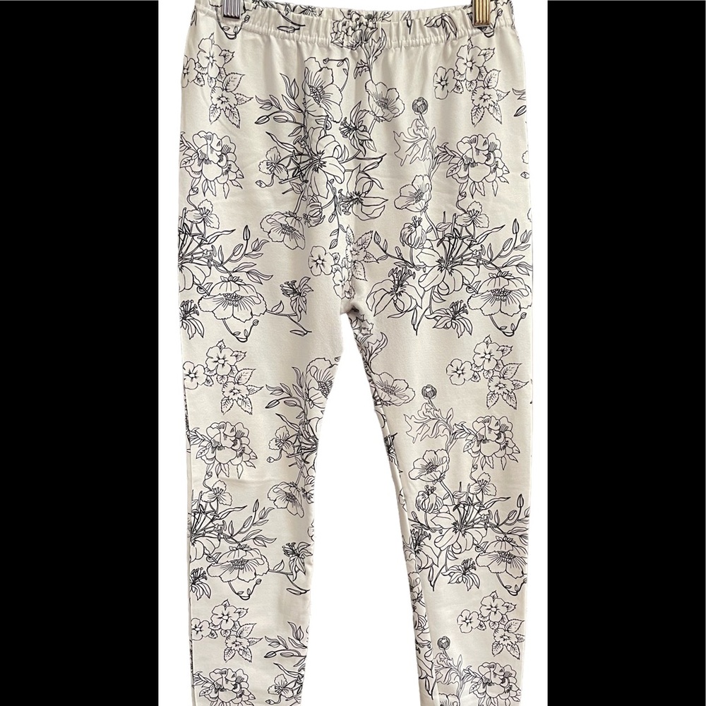 Off white floral leggings